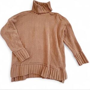 Orange Turtleneck Sweater